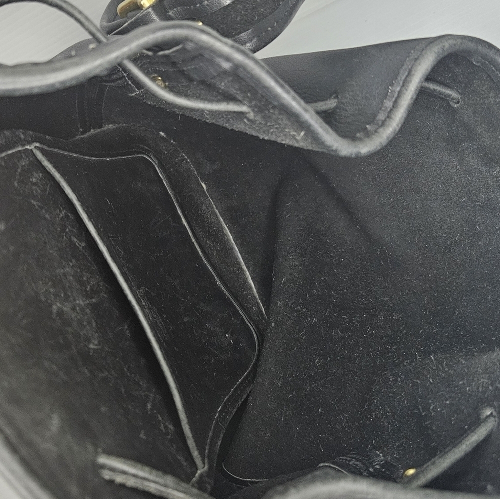 Coach Vintage 9952 Lula "Smith's Legacy" Black Leather Drawstring Bucket Bag - Picture 16 of 16